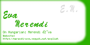 eva merendi business card